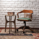 Mango Wood Light Walnut Wood Finish Side Table