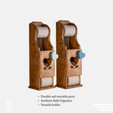 Acacia Wood Wall Mount Toilet Paper Roll Holder
