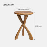 Natural Acacia Wood Side Table