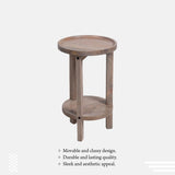 Mango Wood Smoke White Side Table
