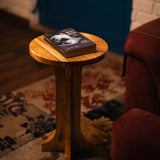 Acacia Natural Wood Finish Side Table
