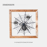 Natural Wood Finish And Natural Metal Finish Spider Web Frame