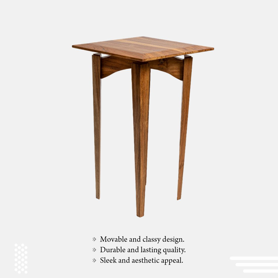 Acacia Natural Wood Side Table