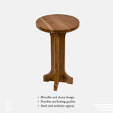 Acacia Natural Wood Finish Side Table