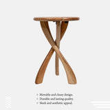 Natural Acacia Wood Side Table