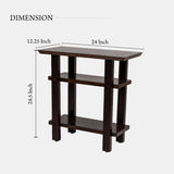Acacia Wood Walnut Brown Side Table