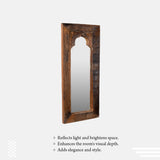 Vintage Classic Wall Decor Mirror Frame Made Up Of Railway Sleeper With A Natural Vintage Finish